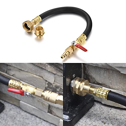 Image of SIGURANTA RV Winterizing Kit with Sprinkler Blowout Adapter, Shut Off Valve,Winterizing RV, Camper, Boat, Motorhome,Garden hose blowing adapter
