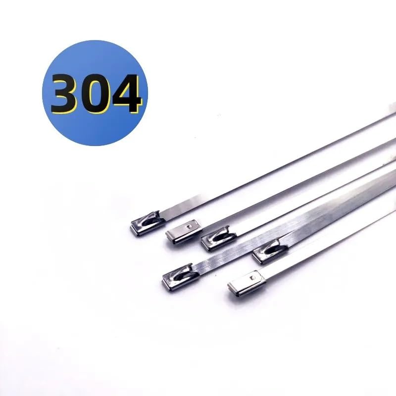 Opaski zaciskowe metalowe Stal nierdzewna Ca 10 20 50 100 200 szt. 12 mm 0,47 cala opaska wydechowa wielofunkcyjna 304 ze stali nierdzewnej metalowa opaska zaciskowa samoblokująca opaski zaciskowe 20