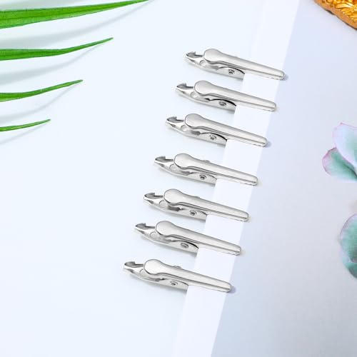 Tyqour 30 Stück 35mm Krokodilklemmen Metall Elektrische Testklemmen Abgreifklemmen Krokodilklemmen Haare Krokoklemmen zum Basteln Antistatisches Zubehör für Labor und Elektrotestarbeiten