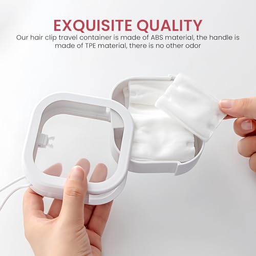 4 Stück Haargummi Organizer Box, Tragbarer Organizer Für Haarnadel, Haargummi Organizer Kinder Box Mit Deckel, Mini Aufbewahrungsbox Für Wattepads, Tupfer, Zahnseide, Haarnadeln, Reise Schmuck (Weiß)