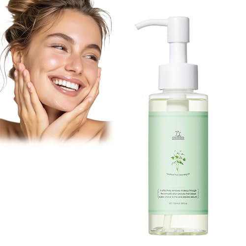 Hppsctink Aceite Desmaquillante, 100ml Aceite Desmaquillante, Limpia Suavemente los poros, Exfolia el acné y purifica el Rostro, cream