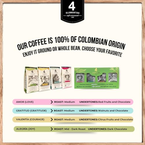 4 Elementos | Café En Grano 35 Oz, Tostado Medio, 100% Arábica miniatura 6
