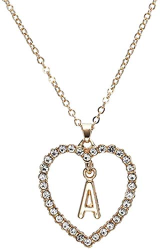 Preisvergleich Produktbild CKAWM Halskette Neue Kristall Frauen S Halskette Liebesbrief Ketten Halskette Personalisierte Elegante Romantische Liebe Anhänger Halskette Schmuck Geschenk