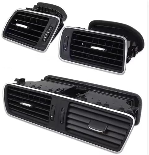 Aérateur de climatisation avant noir laqué brillant pour VW Passat B6 B7 R36 CC