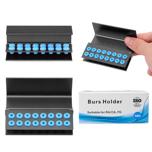 Yohoso YH-16324K 3Pcs Bur Holder Endo Box With Cover Design For 16 Holes Tips Block Organizers Sterilizer Aluminium Alloy Case  cover