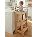 Stepup Baby Toddler Step Stool - Adjustable Height Kids Helper Step Stool, Durable, Non-Slip Platform for Bathroom Sink & Kitchen Counter, Toddler Tower for Exploration and Growth - Natural