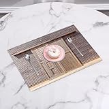 FACILE À NETTOYER: Vous pouvez laver ces sets de table tissés ou simplement les essuyer. Antidérapant, non décoloré, non taché, non mildew, sèche rapidement.