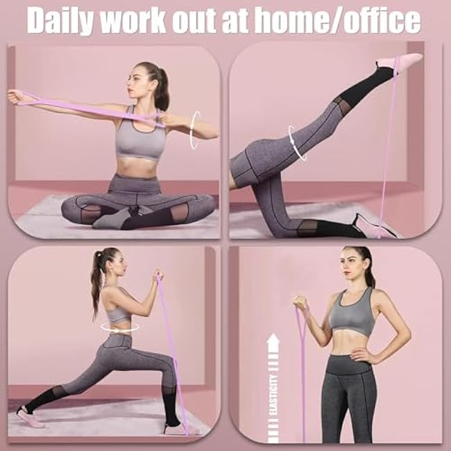 Saludea Resistance Band with Handles, 2025 New Resistance Bands 8 Figure Shaped Tension Rope, Shoulder Elastic Band, Stretch Fitness Strap for Full-Body Workouts