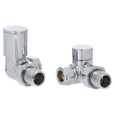 Altecnic Corner Radiator Valves in Chrome Cover