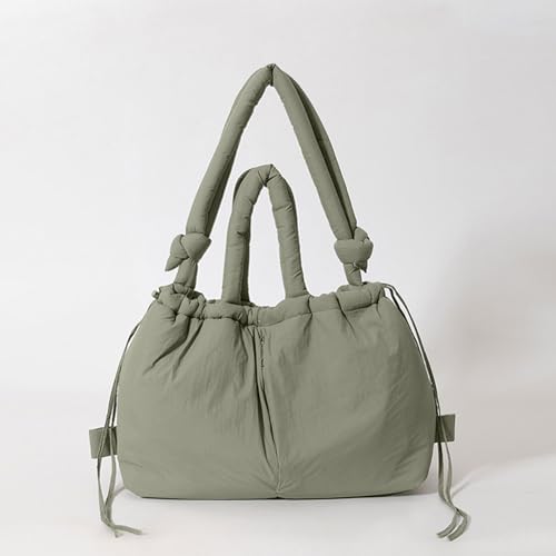 Women Bag Puffer Shoulder Bag Solid Color Crossbody Bag Simple Messengers Bag Large Capacity Backpack for Shopping4