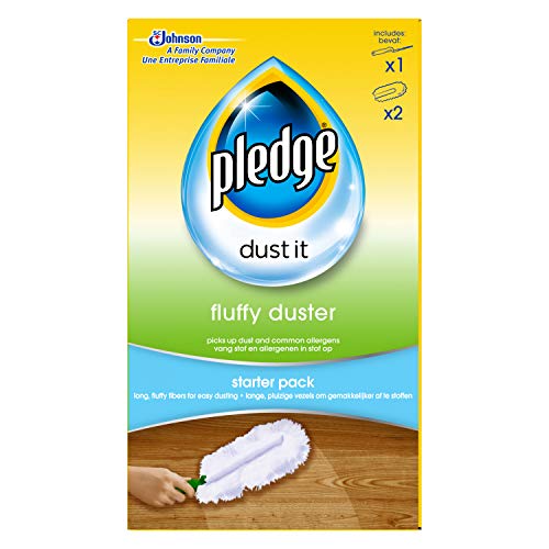 Pledge Duster Starter Kit - Picks Up Dust, Dirt and Lint with a Few Effortless Swipes (1 Handle with 2 Refills)