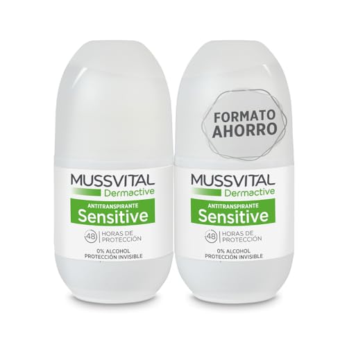 MUSSVITAL Desodorante Dermactive Sensitive, Pack 2 Uds. x 75ml. Roll-on