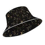736 Sombreros De Pescador Espacio Galaxia Zodiaco Estrella Negro Sombrero De Playa Plegable Sombrero De Cubo Visera Sombrero De Sol De Playa para Regalos Senderismo Hombre