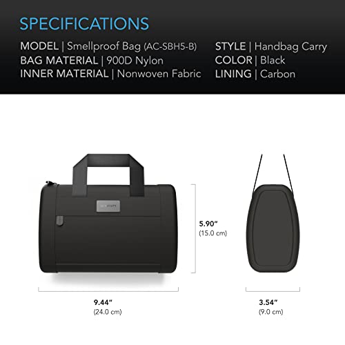 Bolso a prueba de olores AC Infinity de nailon 900D negro 7
