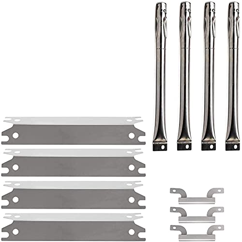 Grill Replacement Parts for Brinkman Brinkmann 810-2410-S 810-2411-S, Stainless Steel Burner Tubes, Heat Plate Shields and Carryover Crossover Burner Tubes Replacement for Brinkmann Gas Grill Models