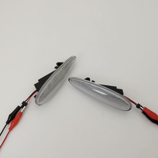 Freccia Laterale Dinamica Trasparente Per Fiat Bravo, Brava, Marea, Croma II, Strada, Palio, Albea, Siena E Maserati 4200 – Coppia, Luce Ambra