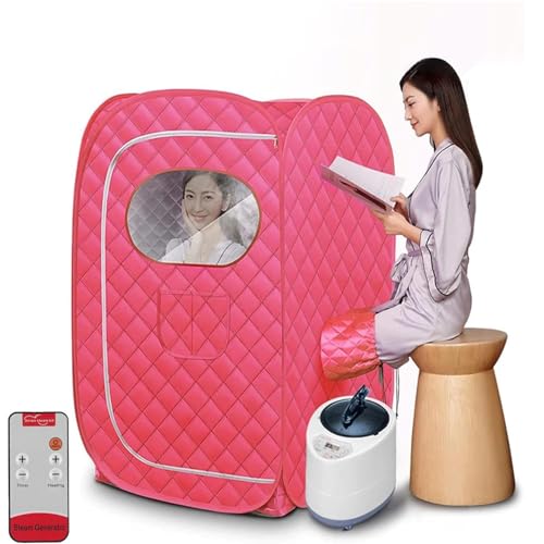 Tenda per Sauna Portatile, Sauna da Casa Vapore, Cabina Sauna Doccia SPA Box Sauna con Telecomando e Generatore di vapore per Disintossicazione e Terapia Corporea, 9 Temperature Regolabili