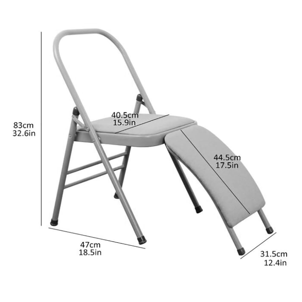 Silla De Yoga Pilates,Silla De Yoga Iyengar,Silla De Inversión De Yoga Silla De Asistencia De Yoga,con Soporte Lumbar para La Espalda,Silla Sin Respaldo Silla De Yoga,Purple