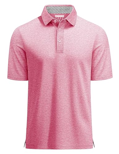 MAGCOMSEN Men's Short Sleeve Polo Golf Shirts 3-Button Moisture Wicking Athletic T-Shirts Casual Collared Shirt2