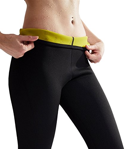 Vinmin Womens Breathable Thermal Neoprene Sweat Sauna Slimming Long Pants Bodysuit for Weight Loss