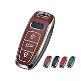 brown Tpu key fob cover for Audi 2019 2020 A6 A6L A7 E-Tron A8 Q8 Accessories shell case keychain bag