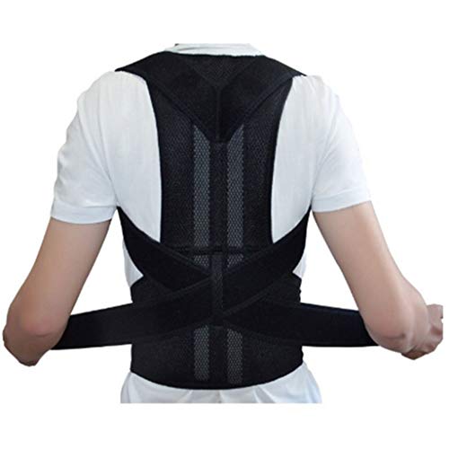 XEDUO Back Posture Corrector, Back Posture Magnetic Shoulder Corrector Support Brace Belt Therapy Boy Girl, Comfort Posture Corrector Clavicle, Fully Adjustable for Men and Women, black, Medium