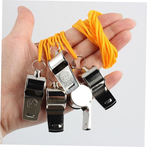 Set de 24 silbatos metálicos con cordón para árbitros miniatura 6