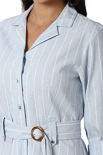 Image of Van Heusen Woman Women's Linen Blend Fit and Flare Knee-Length Dress