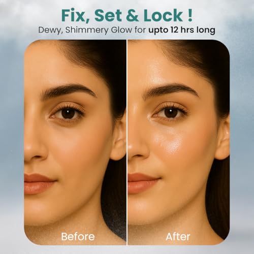 Image of FACES CANADA Ultime Pro Shimmer Makeup Fixer, 50ml | Long Lasting Makeup Setting Spray | Keeps Makeup Intact | Glamourous Shimmer Finish | Hydrates, Soothes & Refreshes Skin | Alcohol Free