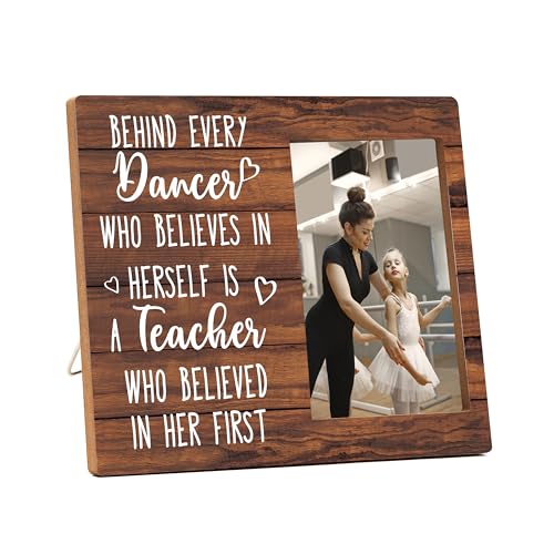 RYSMH Dance Teacher Gifts For Woman, Thank You Gifts For Dance Teacher, Dancing Picture Frame, Birthday Christmas Retirement Gifts For Best Teacher, Graduation Christmas Gifts For Dance Lover -i14
