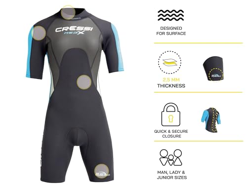 Foto von Cressi MED X Lady Shorty Wetsuit Black/ORANGE 2.5mm M/3