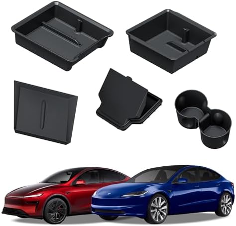 Center Console Organizer for 25-26 Tesla Model Y, 24-26 Model 3