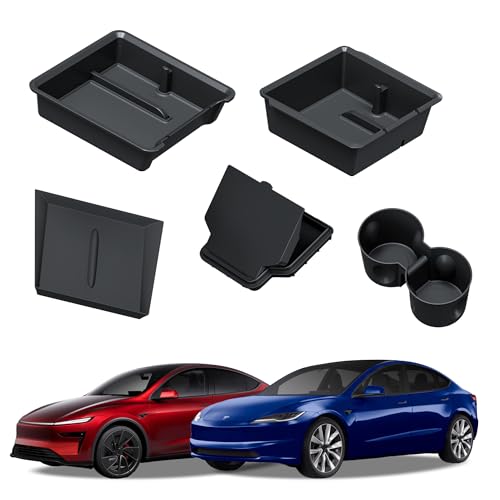 Carwiner 5PCS Center Console Organizer for Tesla Model Y Juniper/Model 3 Highland