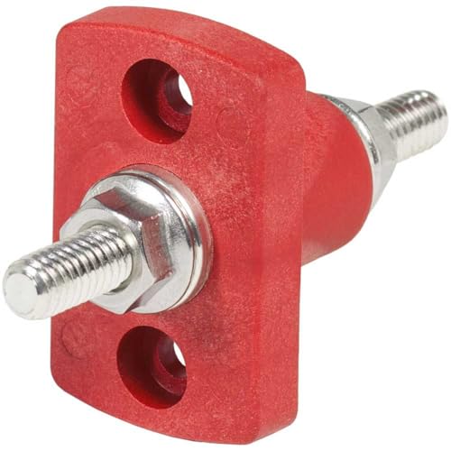Connexion passthrough 250A rouge pour câble de batterie et cloison de camping-car