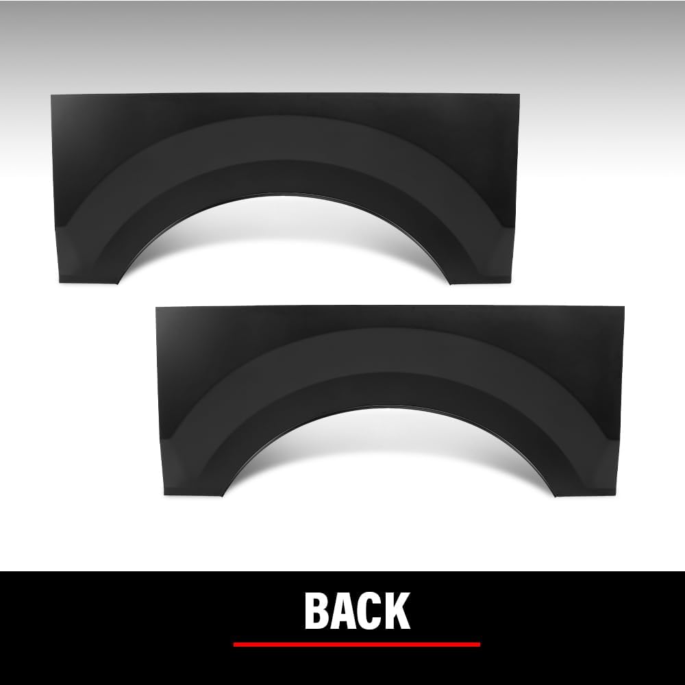 Rear Upper Wheel Arch Repair Panels Pair Compatible with Ford F150 Truck 2004-2008 Fit Ford F150 Super Crew/Crew Cab/Regular Cab Black