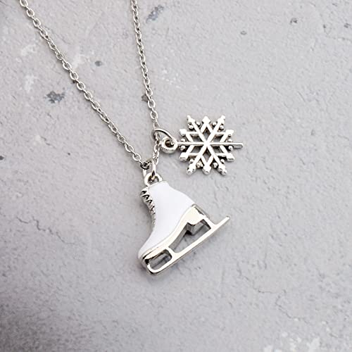 Skater Keychain Ice Skate Keychain White Enameled Figure Skating Pendant Team Sport Skater Jewelry Skate Lover Gift4