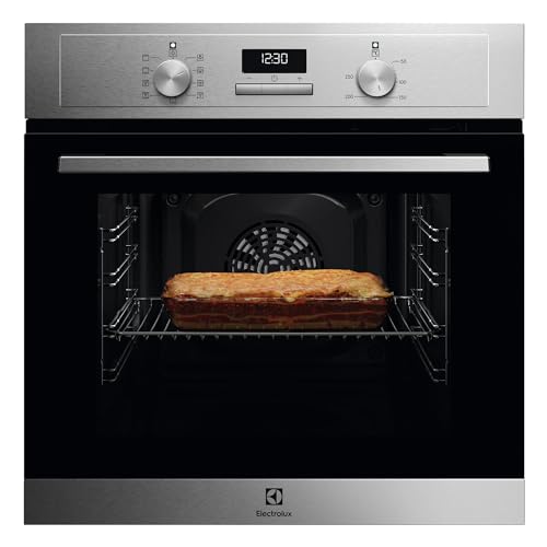 Electrolux Serie 600 Forno da Incasso a Vapore Multifunzione, Capacità 65 L, OED3H00BX, Pizza, SteamBake, Pulizia AquaClean, 670 x654x635 mm. Inox, Classe A