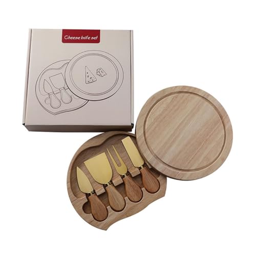 チーズナイフセット ステンレス鋼 木製ハンドル ミニチーズまな板 家庭用 バーベキュー 屋外ピクニック