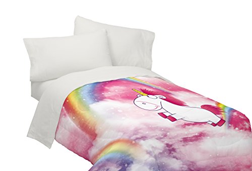 Universal ML8198 Fluffy The Unicorn Fluffy Rainbows Twin/Full Comforter