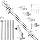 Flag Pole Kit 6FT, Flag Pole for House Outside with Holder, Heavy Duty Stainless Steel Flagpole...
