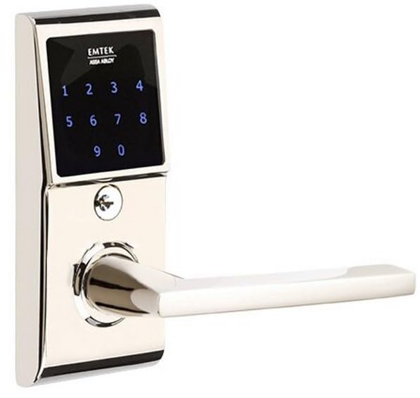 Levier Helios Emtek en laiton nickel poli main droite E4020HLO