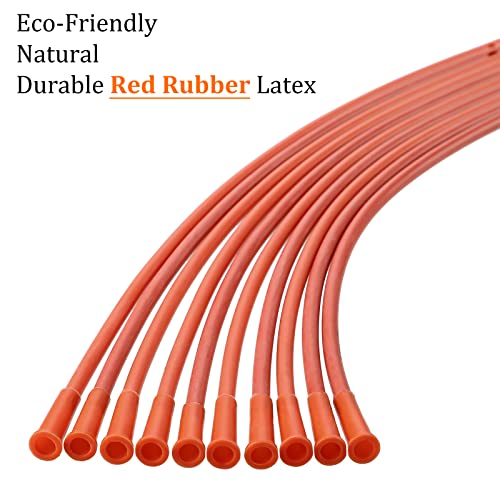 Image of Tondiamo 10 Pieces 15 Inch x 18fr Rubber Enema Tubes Colon Tubes for Coffee Enemas Higher Colon Cleanse for Secure
