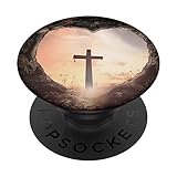 Jesus Christ Cross Sunrise Heaven Heart PopSockets Standard PopGrip