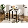 Amazon.com - ROCKINGRUN Bar Table and Chairs Set, Square Bar Height ...