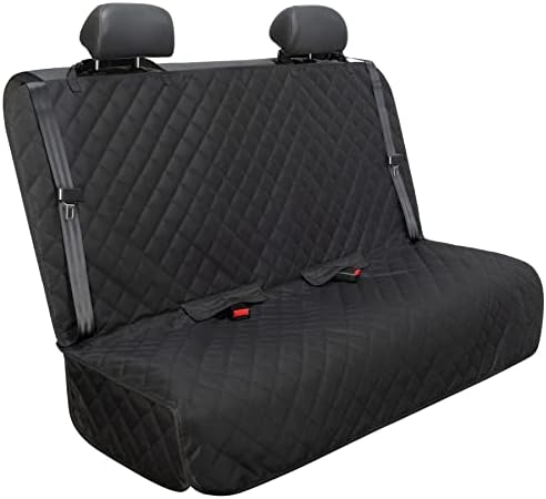 VIEWPETS Bench Car Seat Cover Protector - Waterproof, Heavy-Duty and Nonslip Pet Car Seat Cover for Dogs with Universal Size Fits for Cars, Trucks & SUVs(Black)