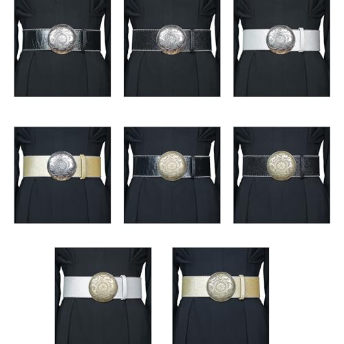 Waist Belt, Sequins Waist Belt for Women Ladies Dress Corset Fashion Female Under Bust Corset with Round Buckle for Prom Party3