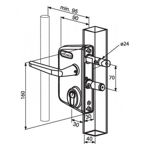Serrure LCKX Locinox