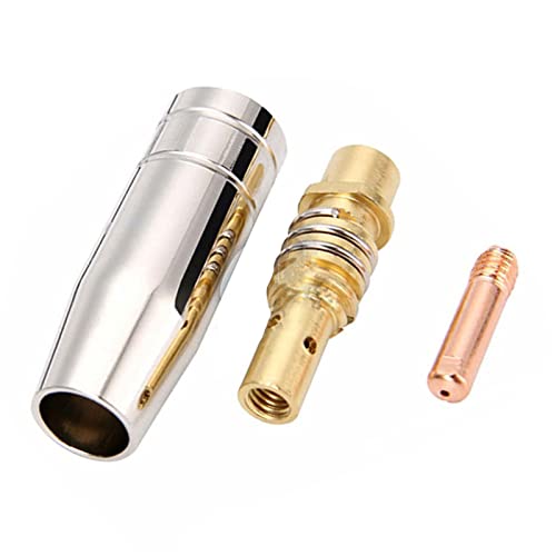 Mig Gas Nozzle, 3Pcs 15Ak Gas Nozzle Mig Welding Nozzle Welder Torch Nozzles Copper Contact Tip Connecting Rod Mag Welding Torch Parts #TOP7