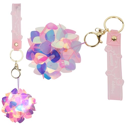 Plliocse Juego de llaveros de bricolaje, llavero con destello vibrante, llavero de juguete, regalo personalizado para manualidades, regalos de cumpleaños para niños y niñas, rosa, Talla única