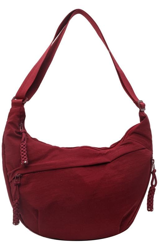 Image of Nylon Crescent Crossbody Bag for Women Shoulder Tote Handbag Casual Sling Bag Dumpling Purse Bag for Outdoor Travel